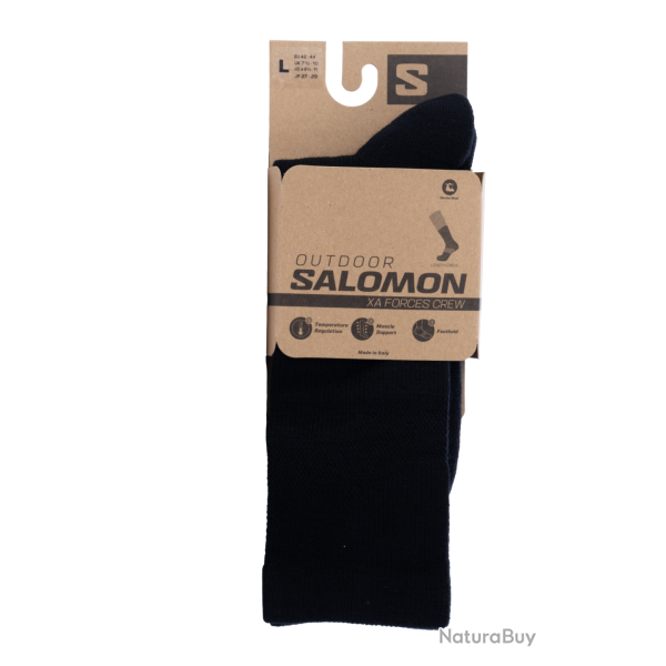 CHAUSSETTES SALOMON QUEST FORCES CREW - NOIR - 39-41