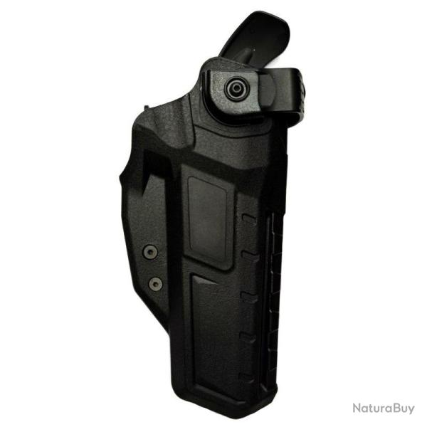 HOLSTER RADAR HAWK T-LEP+ROTOLOCK - GLOCK 17 - DROITIER - NOIR (SANS PASSANT)