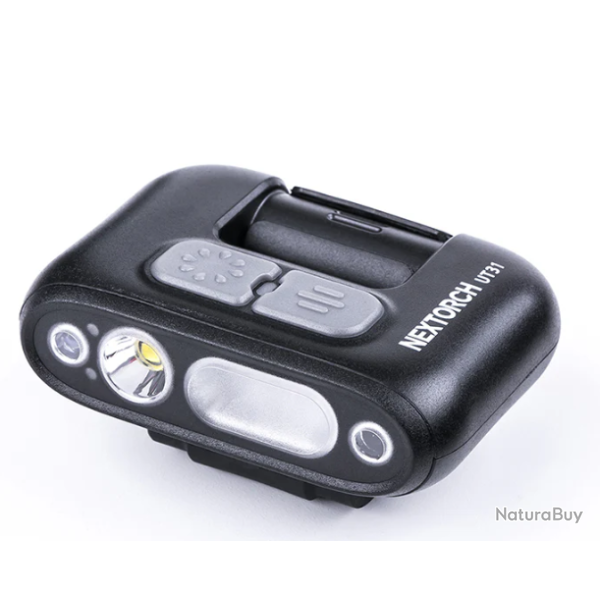 LAMPE A PINCE UT31 - AVEC FLASH ROUGE ET BLEU - RECHARGEABLE USB-C - IPX4