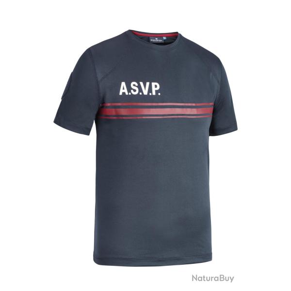TSHIRT ASVP BORDEAUX MANCHES COURTES - DRY-TEC -TAILLE XL+ VELCRO BRAS D ET G