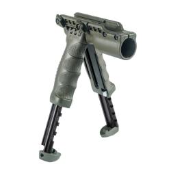 POIGNEE BIPIED ROTATIVE AVEC SUPPORT DE LAMPE - VERTE