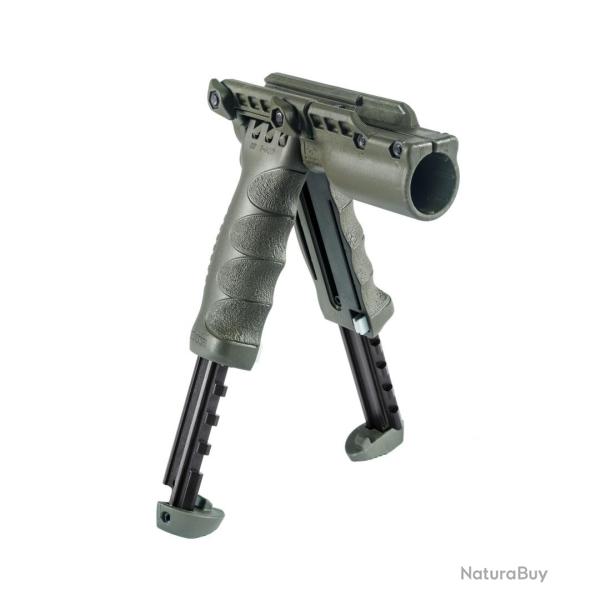 POIGNEE BIPIED ROTATIVE AVEC SUPPORT DE LAMPE - VERTE