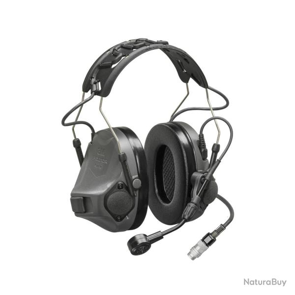 CASQUE PELTOR COMTAC VIII -  GRIS - AVEC MICRO ET CABLE PELTOR (POUR SCU)
