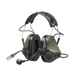 CASQUE PELTOR COMTAC VIII -  VERT OLIVE - AVEC MICRO ET CABLE PELTOR (POUR SCU)