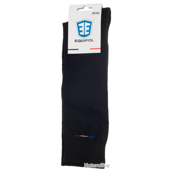 Mi-bas majoritaire laine semelle bouclette coloris marine  T 39-42