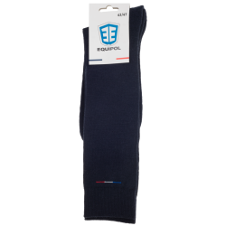 Mi-bas coton biologique semelle bouclette coloris noir  T 43-47