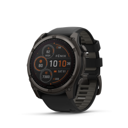 MONTRE GPS GARMIN FENIX 8 SAPHIR SOLAIRE 51 TITANE DLC B. NOIR