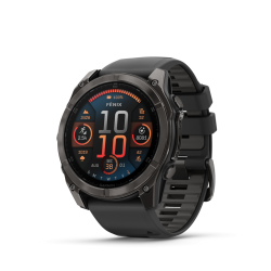 MONTRE GPS GARMIN FENIX 8 AMOLED 51 SAPHIR TITANE DLC B. NOIR
