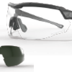 LUNETTES EDGE TAC ROLLING THUNDER - REGLABLES - NOIRE - KIT 2 ECRANS INC/FUME