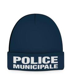 BONNET POLAIRE BLEU MARINE - BRODERIE PM - TAILLE 1 (S)