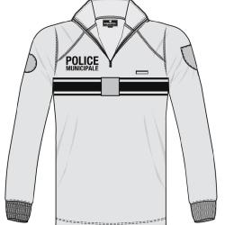 AC - CHEMISE F1 BLANCHE POLICE MUNICIPALE DOUBLE FACE - TAILLE M