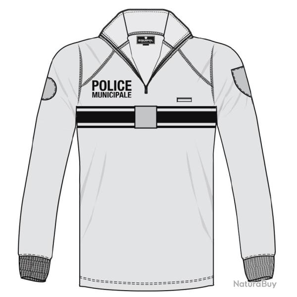 AC - CHEMISE F1 BLANCHE POLICE MUNICIPALE DOUBLE FACE - TAILLE L