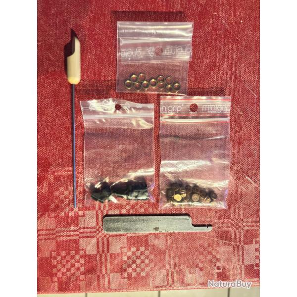 Vend kit tir r�duit caoutchouc H&C pour revolver poudre noire calibre. 44 + 98 ogives