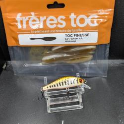 Lot436/ leurre Freres toc , toc finesse +leurre truite HW50S 6grs fish and Fishing leurre offert!
