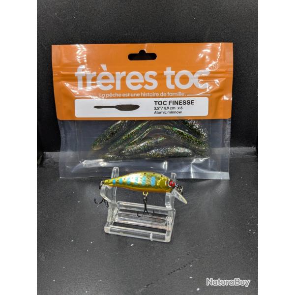 Lot438/ leurre Freres toc , toc finesse +leurre truite HW50S 6grs fish and Fishing leurre offert!