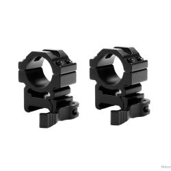 LOT DE 2 COLLIERS DE MONTAGE PROFIL diam. 25.4mm BAS POUR RAIL 20 MM