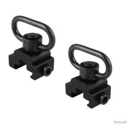 LOT DE 2 GRENADI&Egrave;RES &Agrave; SYST&Egrave;ME DE D&Eacute;TACHEMENT RAPIDE POUR RAIL 21MM