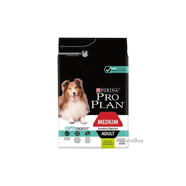 PROPLAN DOG ADULT MEDIUM SENSITIVE DIGESTION AGNEAU 14KGS