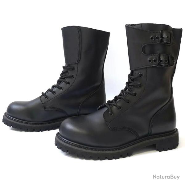 Rangers Militaires Cuir Noir - Semelle Goodyear� - Homme - DCA France 47