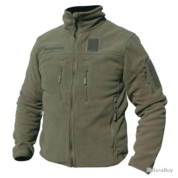 Blouson polaire homme vert Col montant 390 g m� DCA France