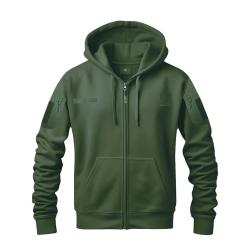 Sweat Militaire Spider Homme Vert Manches Longues Capuche DCA France