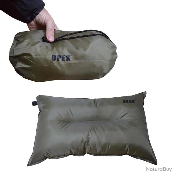 Oreiller Auto-Gonflable Vert Arm�e - Confort Nomade en Polyester Ripstop