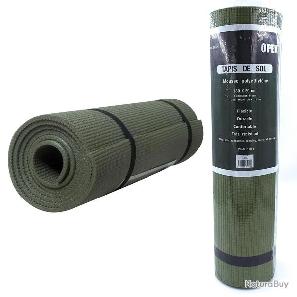 Tapis de Sol en Mousse XPE Vert - 180x50 cm - �paisseur 6 mm