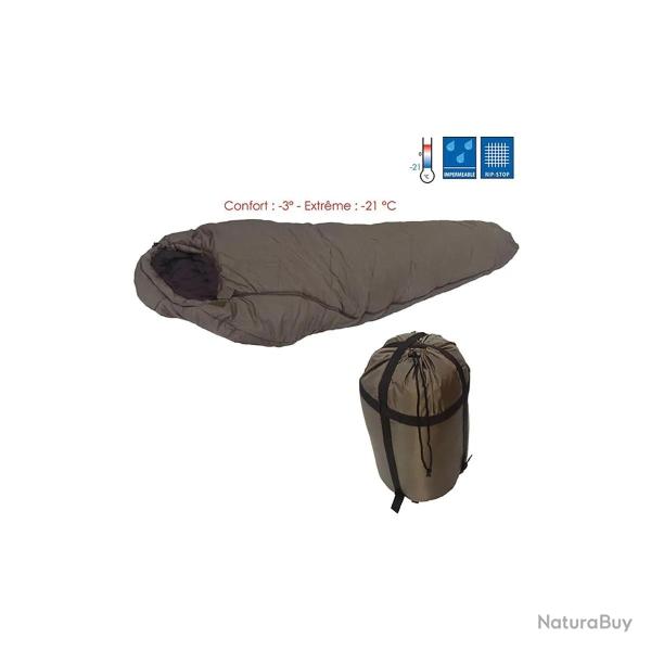 Sac de couchage extr�me DCA France - Confort jusqu'� -21�C - Vert arm�e