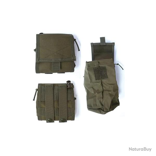 Poche de Rangement Chargeur Verte - Fixation MOLLE
