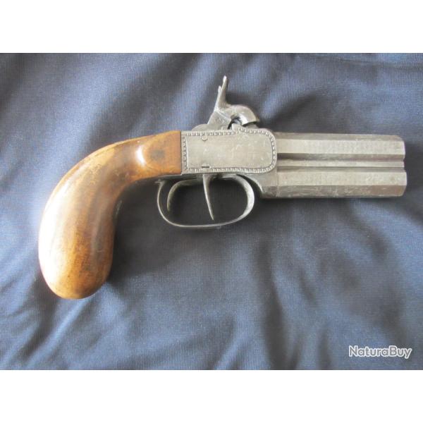 Pistolet � percussion 2 canons superpos�s