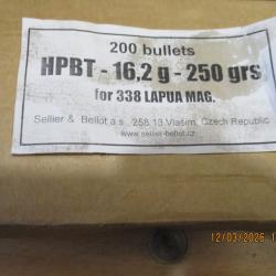 130 Ogives 338 HPBT. Sellier&Bellot 250 grains