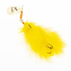 Cuiller Tournante Mepps Giant Marabou 20cm 40g Or Pompon Jaune