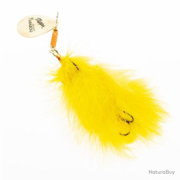 Cuiller Tournante Mepps Giant Marabou 20cm 40g Or Pompon Jaune