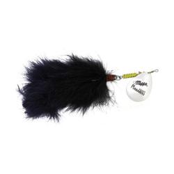 Cuiller Tournante Mepps Giant Marabou 20cm 40g Argent Pompon Noir