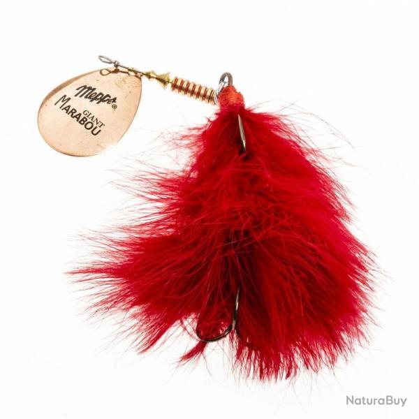Cuiller Tournante Mepps Giant Marabou 20cm 40g Cuivre Pompon rouge