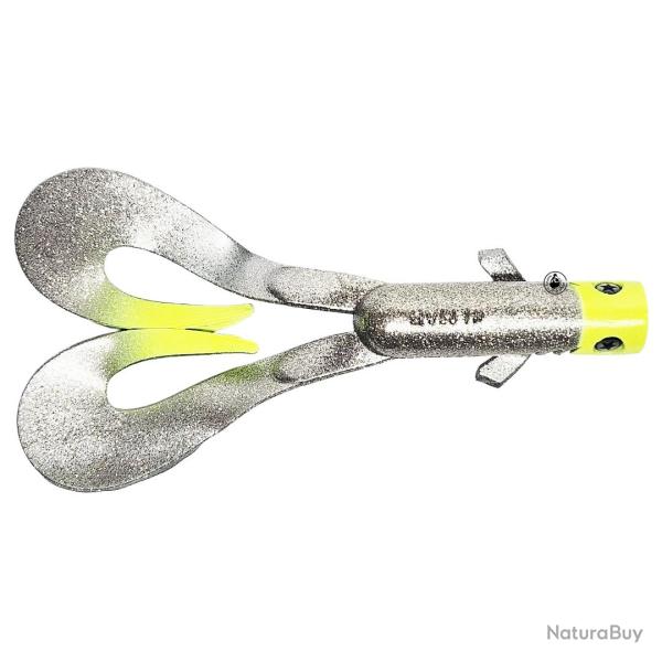Leurre Souple LMAB Drunk Dancer 12cm 12g 12cm A l'unit� #Chrome Chart Head