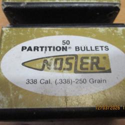 50 Ogives NOSLER PARTITION 338 / 250 grains