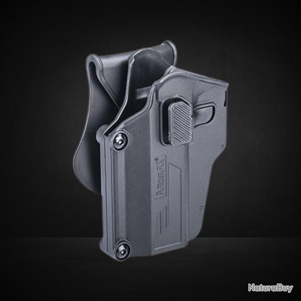 HOLSTER RIGIDE AMOMAX G2 UNIVERSEL GAUCHER NOIR