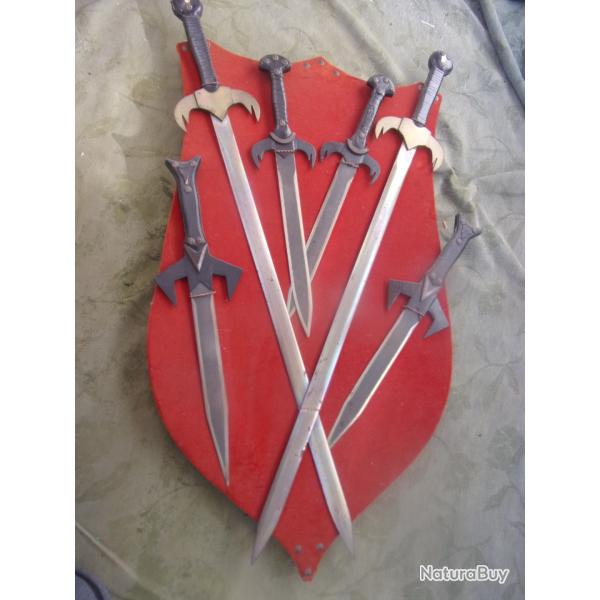 tableau de reproductions 6 armes anciennes