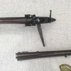 FUSIL JUXTAPOSE MIIXTE ANCIEN - DOUBLE CLE TYPE LEFAUCHEUX -  ARME RARE