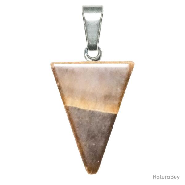 Pendentif fl�che triangle en oeil de tigre