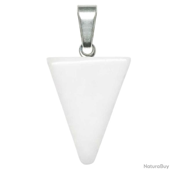 Pendentif pointe fl�che en jade blanc