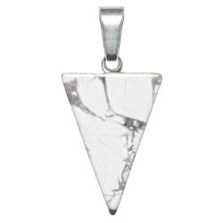 Pendentif pointe fl&egrave;che en howlite