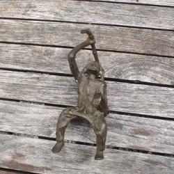 guerrier du gabon en bronze