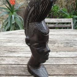 petit statuette  femme  africaine du gabon en eben
