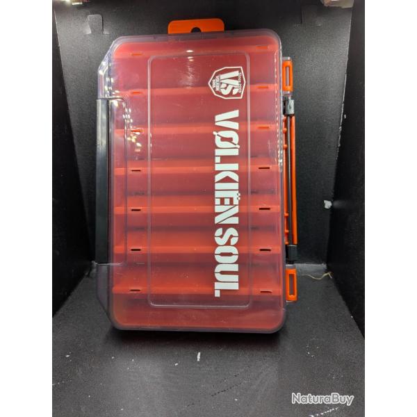 Lot443/Bo�te a leurres r�versible, VOLKIEN SOUL ref orange/19.5 cm x 13 cm X 3.5 cm.FISH AND FISHING