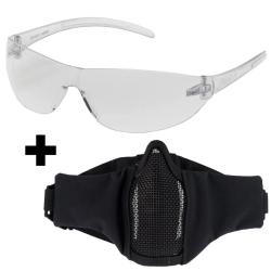 Pack protection airsoft complet avec masque et lunettes