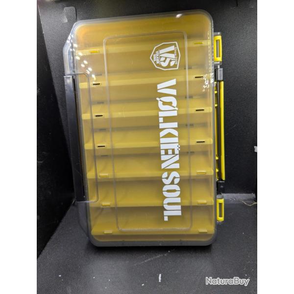 Lot444/Bo�te a leurres r�versible, VOLKIEN SOUL ref jaune/19.5 cm x 13 cm X 3.5 cm.FISH AND FISHING