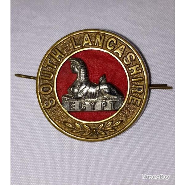 Cap badge insigne de casquette Anglais South Lancashire R�giment