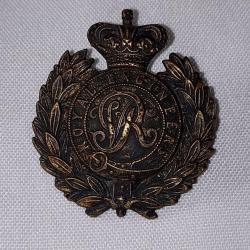 Cap badge anglais Royal Engineers 19&egrave;me si&egrave;cle p&eacute;riode Victorienne
